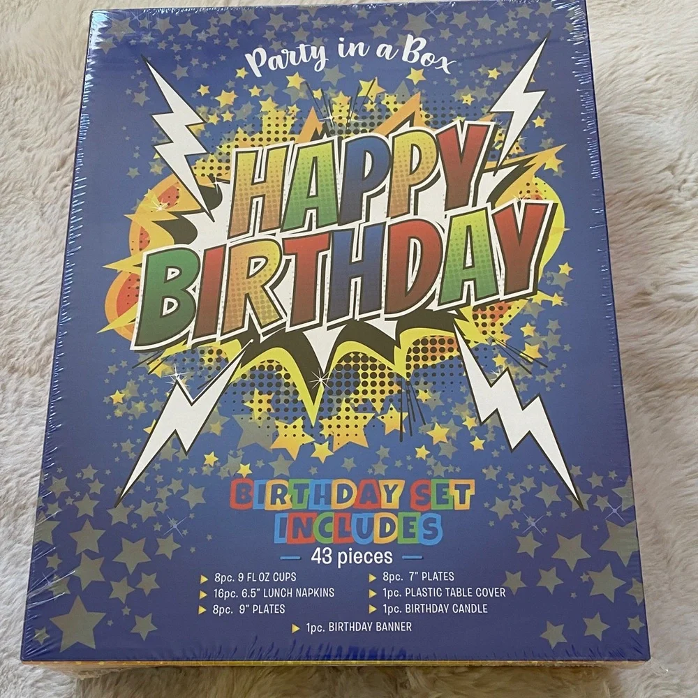 Happy Birthday Party in a Box Birthday Set - Multicolor